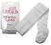 New Soft Touch White Cotton Rich Tights with Diamond design - baby girl 0-3 months, 3-6 months & 6-12 months (3-6 months)