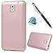 Produktbild Samsung Galaxy Note 3 Hülle Case,KASOS Samsung Galaxy Note 3 Handyhülle Schale Monochrom TPU Etui Protective Case Schützende Stoßdämpfung Cover,Rosé-gold+Stöpsel Staubschutz+Eingabestift