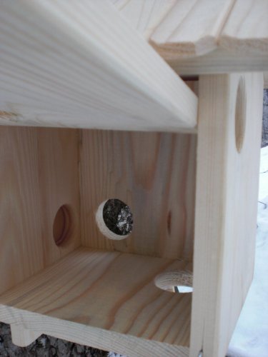 Eichhörnchen-Haus-Bausatz XXXL-(Ei Bausatz)-Eichhörnchenhaus-Bausatz-Nistkasten-Kobel-Holzschindeldach-Vogelhaus - 4