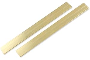 GOONSDS Latón H59 Eje Cuadrado De Cobre Barra Plana Modelo Fabricante De Bricolaje Espesor del Material: 1,5 Mm Longitud: 500 Mm / 19.68Inch 2Pcs,Width:10mm