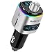Price comparison product image FM Transmitter, Nulaxy Bluetooth FM Transmitter, FM Radio Car Bluetooth Adapter with Rotate Volume & Colorful Light, Support USB Drive, TF Card, Hands-Free Talking, Activate Siri/Google (NX09)