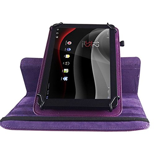 Schutz Tasche Vodafone Smart Tab 4 / 4G Hülle Tablet Schutzhülle Kunstleder Cover Case Schutztasche Standfunktion 360° Drehbar Etui Zubehör Lila - 3