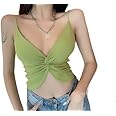 DAVINA FASHIONS Front Twist Crop top Tube top Female Streetwear Sleeveless for Women's Girls (Free Size fits Upto 28 to 34 Bust Size)
