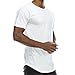 Produktbild Elecenty Herren T-shirt ,HipHop Polo lange Sommerbluse Blusen Rundhals Solide Pulli Blusentop Männer Kurzarm-Shirt Sommerhemd Tops Haushemd Tägliche Pullover Freizeithemd Bluse (M, Weiß)