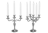 candelabros plata pedro Latón niquelado 26 cm Candelabro Plata 5 brazos candelabro