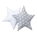 lulando Pull-Out Sofa Bed for Children Oeko-Tex Standard 100 certified, Two Decorative cushions White Stars / Grey