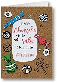 Sheepworld Gruss & Co – 90088 – Folding Board, Cork, No. 29, in the New Year Vile Sweet Moments Happy Birthday