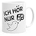 Produktbild Kaffe-Tasse Spruch Ich hör nur Mi Mi Mi MiMiMi Geschenk Büro Kollege Kollegin Chef MoonWorks® weiß unisize