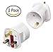 Produktbild Gadgets Hut UK - 2 Reiseadapter für Schukostecker, für EU-Reisende in Großbritannien, Wechselstromadapter, europäische 2-polige Stecker auf britische 3-polige Buchsen, Weiß