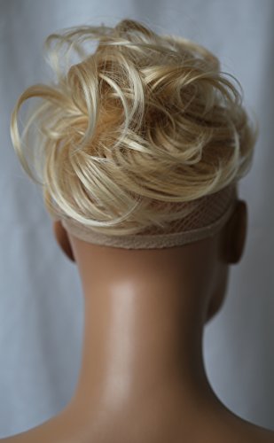 PRETTYSHOP Haarteil Haargummi Hochsteckfrisuren unordentlicher Dutt leicht gewell. Farbe: blond mix G28B - 8