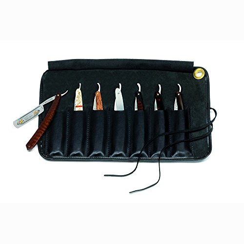 Preisvergleich Produktbild Actiforge Kosmetiketui Leder schwarz für 7 Rasierer