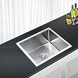 fregadero 40x40 teka Fácil de Mantenimiento --- Fregadero cocina está hecho de acero inoxidable 201, acabado en cepillado durable, aceite antiadherente, no se notan las marcas de los dedos, sin óxido