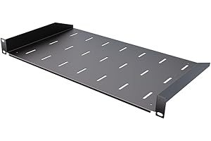 Stalflex Server Rack Shelf Eco - 19 inch 1U 270mm - Steel Vented Cantilever Tray - Compatible with Rack Network Cabinet and Rails
