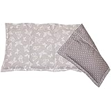 Körnerkissen Wärmekissen Schmetterling weiß / beige gepunktet 100% Baumwolle 50x20cm Dinkelkissen