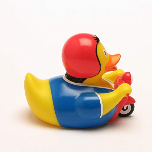 Motorroller Badeente Quietscheentchen Gummiente Plastikente Quietscheente - 3