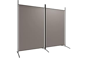 vidaXL Paravent 2-TLG. Raumtrenner Raumteiler Trennwand Umkleide Sichtschutz Spanische Wand Wohnzimmer Schlafzimmer Anthrazit 175x180cm Stoff