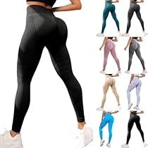 ILESTDG Luveon 3D Compression Leggings For Women - High Waist Yoga Pants, Tummy Control Workout Leggings, Seamless Slim Fit Gym Tights (Beige,S