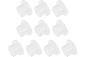 Kozelo 10pcs Nylon Flanged Sleeve Bearings [6.5mm Bore x 9.5mm OD x 7.9mm Length] Nylon Plastic Bushings for Shaft, White