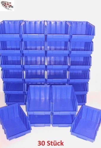 30 Stapelboxen Gr. 4 Stapelkästen Stapelkisten Sichtlagerkästen 340x222x157 mm