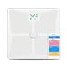 Produktbild POWMAX Digital Smart Wireless Body Fat Scale mit Android-App und iOS Body Gewicht zu verwalten, Wasser, Körperfett, Muskelmasse, BMR, BMI, Knochenmasse und viszeralfett, weiß