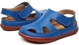  Gaatpot Unisex-Kinder Sandalen Mädchen Jungen Kindersandale Geschlossene Baby Sommer Leder Sandale Lauflernschuhe Schuhe Blau 26 EU/25 CN