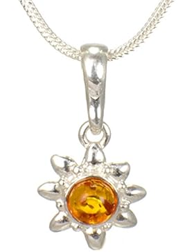 Bernstein Energie-Sonnen-Anhänger in 925er Silber#602