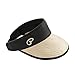 Produktbild Stylisher Sonnenhut Sunvisor mit Baumwoll-Band Visor aus echtem handgeflochtenen Raffia-Bast Komfortable Damen-Kappe Blendschutz Anti-UV Hitze- + Sonnen schutz für die Sommermonate - OKLM