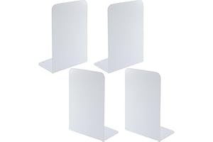 ALWAIIZ 4 Pièce Serre Livre, Séparateurs De Livres, Serre Livre Metal, Bloque Livre Etagere, Une Bonne Aide pour Organiser Les Livres/DVD, Outils d'Aide à l'Apprentissage