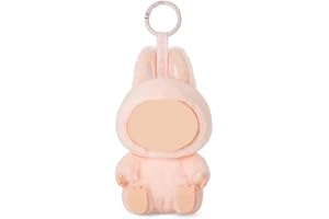 PEXIVOZ 1PCS Labub Peluche, Labub Keychain, Pupazzi Labub, Labub Personaggi, Labub Plush Toy, Labub Figure Doll, Labub Portachiavi, Adatto per Decorazione Delle Chiavi Della Borsa Scuola (rosa)