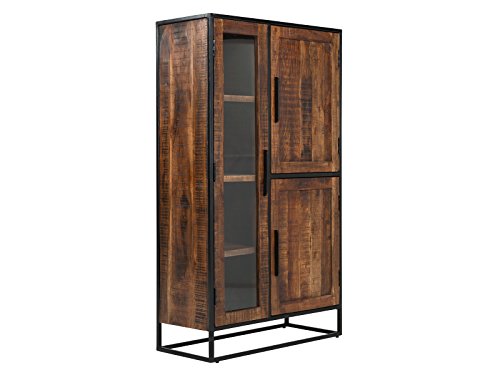 massivum Highboard Oklahoma 90x160x40 cm Akazie braun lackiert