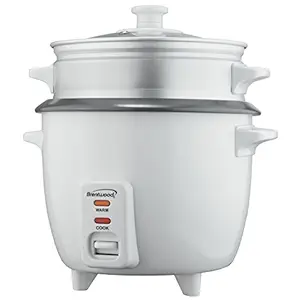 Brentwood TS-380S 10 Cup Rice Cooker with Steamer, Silver