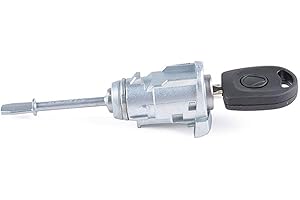 Pexorin Cilindro de Cerradura de Puerta del Conductor Ringt Izquierdo, for Seat, Cordoba Ibiza III 6L3837167B 6L3837168B con Llave 2002-2008 Cilindro de Cerradura de Encendido(LEFT1 x Key)