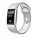 Produktbild Hunpta@ Mode Sport Silikon Armband mit Metallverbindern für Fitbit Charge 2 (Silber)