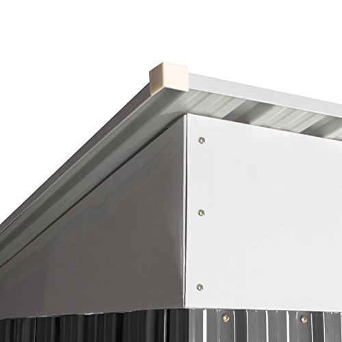 Rotfuchs Metall-Gerätehaus 194 x 121 cm Geräteschuppen Garten Schuppen Gartenhaus inklusive Fundament - 6