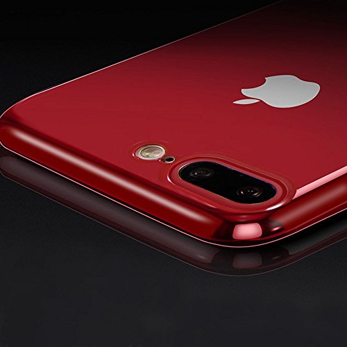 iPhone7 Plus Hülle, innislink iPhone7 Plus Plating Gel TPU Case Kratzfeste Bumper Case Weiche Silikon Backcover Schutzhülle für iPhone7 Plus (Red) - 3