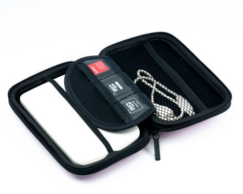 QUMOX Blau 2.5″ HDD Tasche Hartschale für tragbare Festplatte Case Doppelverschlus - 7