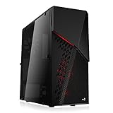 aerocool shard Ausgestattet mit einer verdeckten roten LED mit transluzenter Wabenfrontplatte.