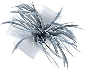 Net and Feathers Fascinator with Beaded Detail