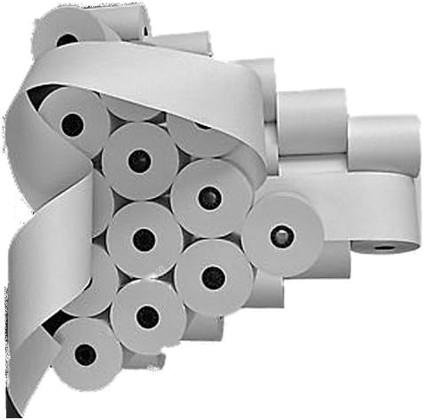 Till Rolls to Fit Sharp ER - 50.stück)-(290 MM x 57 x 65 MM 40 M; core diameter 12 MM, white, Wood-Free, Farbbandfabrik-Original