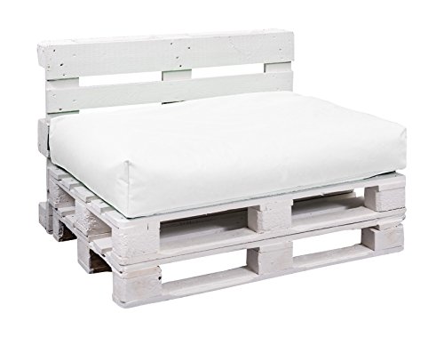 Preisvergleich Produktbild BuBiBag 6-weiß-120x80x15cm Palettenkissen, Sitzauflage, 130 L