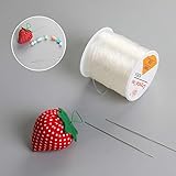 ♥【Nadel mit großem Auge】Die Nadellänge beträgt 76 mm, aus robustem rostfreiem Stahl, rostfrei, mit großem langem Auge. Die Perlen lassen sich leicht einfädeln, damit dieser Schmuck Projekte einfacher in Angriff nimmt