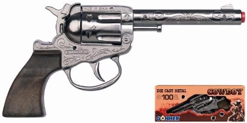 KombatKit 101 Die-Cast Metal Cowboy 100 Shot Cap Gun Toy Revolver European Made