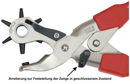 Famex 3519 Revolver Lochzange mit Hebelunterstützung ca. 70% Kraftersparnis - 3