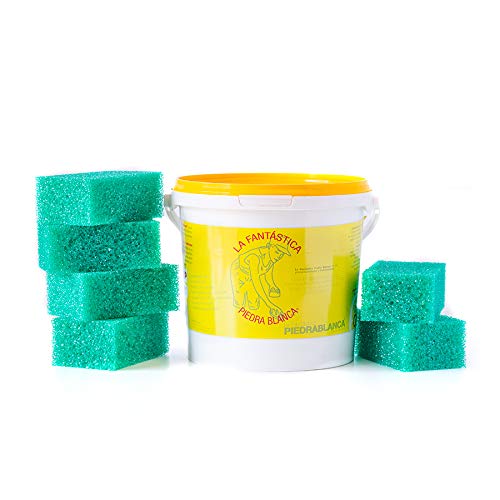 Fantástica Piedra Blanca Original (Bote de 3,5kg) + Regalo de 6 Esponjas