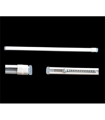 Astina Per Tende A Pressione - Reggitenda Estensibile Con Ventosa - Bianco, Regolabile Da 60 A 90 Cm - Made In Italy - Foto 7
