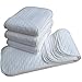 Koly 10 Pcs Baby Cotton Washable Reusable Nappy Changing Mat Soft Cloth Diaper Inserts