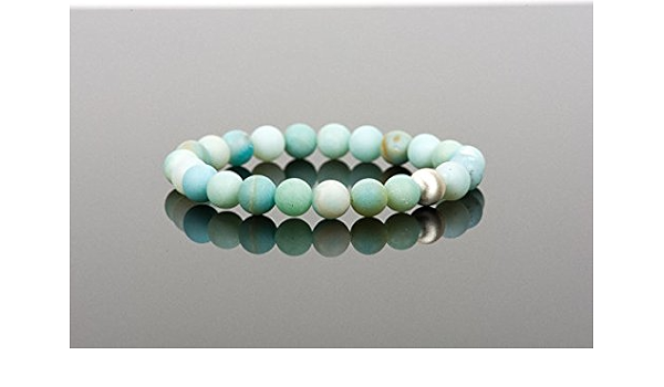 Matte Amazonite Bracelet Blue Amazonite Bracelet Gemstone Bracelet Handmade Jewelry Gemstone Jewelry Unique Gift For Wife 8mm Amazon In Home Kitchen