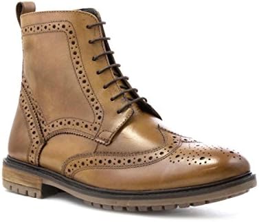 Silver Street Mens Tan Lace up Brogue Boot - Size 12 UK - Brown