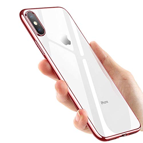 phixilin iPhone XS hülle, iPhone X Handyhülle, Crystal Schutzhülle iPhone XS Silikon Hülle Ultra Dünn Stoßfest Anti-Scratch TPU Bumper Case für iPhone XS/iPhone X Case Cover - Rose Gold phixilin iPhone XS hülle, iPhone X Handyhülle, Crystal Schutzhülle iPhone XS Silikon Hülle Ultra Dünn Stoßfest Anti-Scratch TPU Bumper Case für iPhone XS/iPhone X Case Cover - Rose Gold