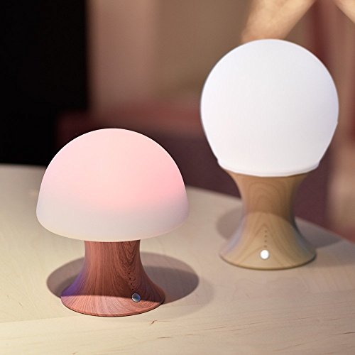 LEDemain® Wiederaufladbar Farbwechsel Pilz Nachttischlampe / Leselicht / Ambient Licht / LED Nachtlicht / Atmosphäre Beleuchtung mit Automatische Timer und essbare silikon + ABS, Perfekt für Kinder Schlafzimmer/ Studio-Wohnzimmer/ Flur/ Camping usw. - 5